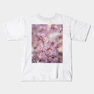 Beautiful flowering cherry tree close-up Kids T-Shirt